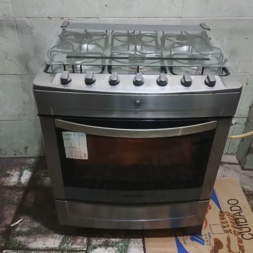 FOGÃO BRASTEMP DE INOX 5 BOCAS AUTOMÁTICO FUNCIONANDO PERFEITAMENTE TESTO NA HORA