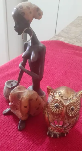 Escultura/decoração/coruja/africana