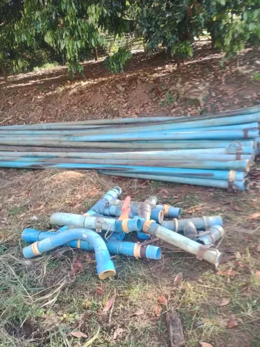 Conjunto para irrigação (38 canos, 2 canhões e conexões)