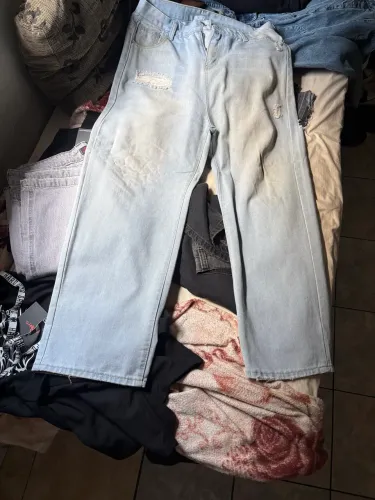 dirty wide leg jeans