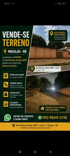 Vendo ou troco terreno no Mucajaí