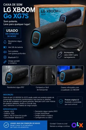 Caixa de som portátil sem fio
