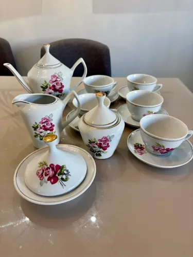 Conjunto chá porcelana pozzani