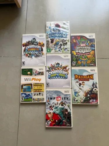7 jogos Nintendo Wii Rayman Disney Marvel Skylanders