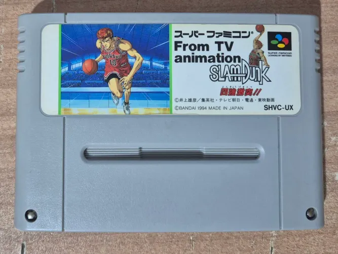Jogo Slam Dunk anime para Super Famicon/Super Nintendo ORIGINAL usado