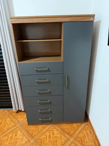 Armário Multiuso com 6 Gavetas + Porta | Ótimo Estado
