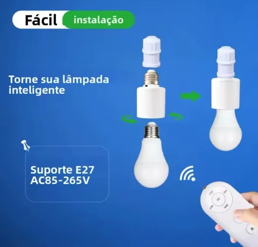 Soquete de lâmpada com controle remoto boquilha E27