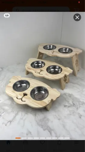 COMEDOURO BEBEDOURO DUPLO ELEVADO PARA SEU GATO