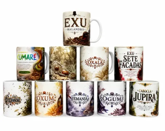 Coleção Orixás, Canecas personalizadas - Carter Artes