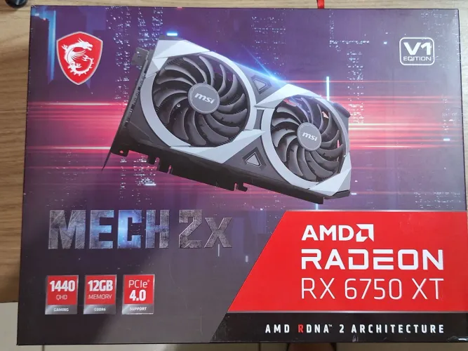 Placa de Vídeo MSI Radeon RX 6750 XT MECH 2X 12G V1, 12GB