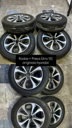 Rodas Hyundai Aro 15 + Pneus (Originais)