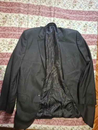 Blazer 50 + calça 44 - preto acetinado (leve brilho) Fatto a Mano