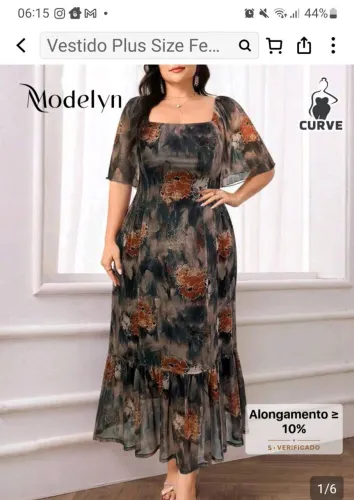 Vestidos manga curta média uma vez de uso GG