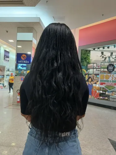 Cabelo humano 220 gramas 60 centímetros