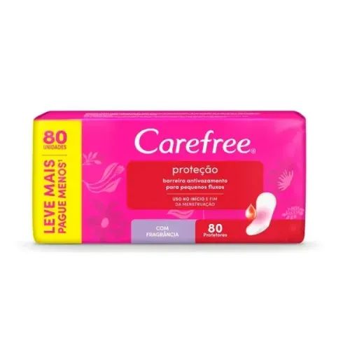 Absorvente Protetor Diário Carefree Proteção 80 Un Com Fragrância - Novo Lacrado