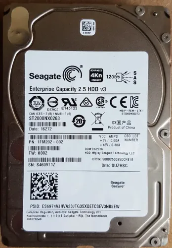 HD 2TB 2.5 SAS Seagate