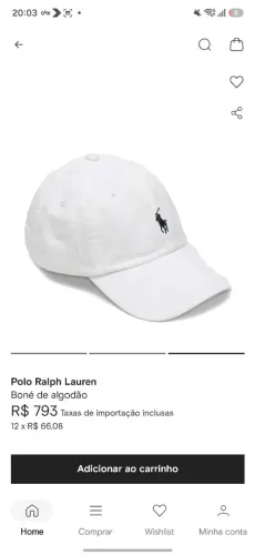 Boné ralph lauren
