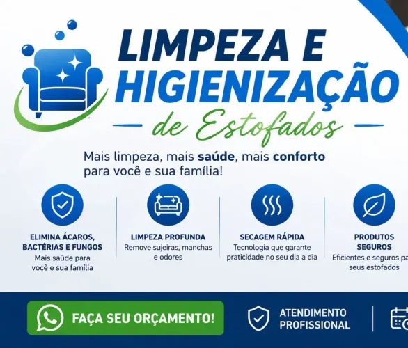 Limpeza e Higienização Profissional de Estofados