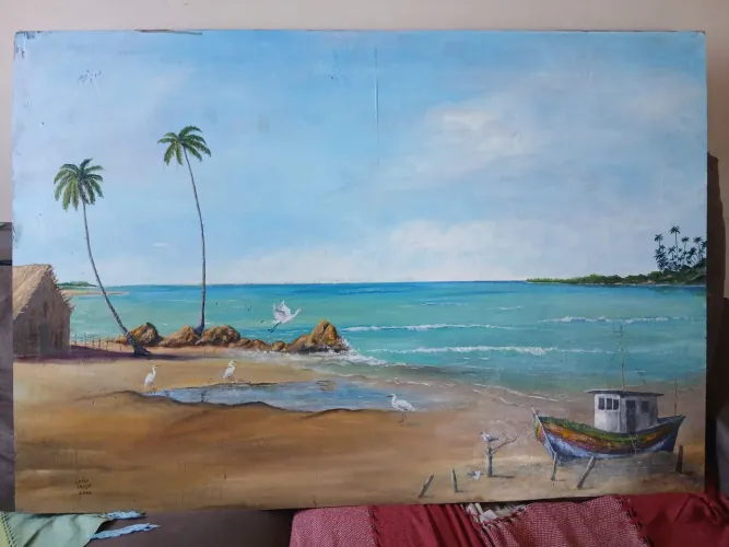 Vende um quadro decorativo medindo 1 m x 70.