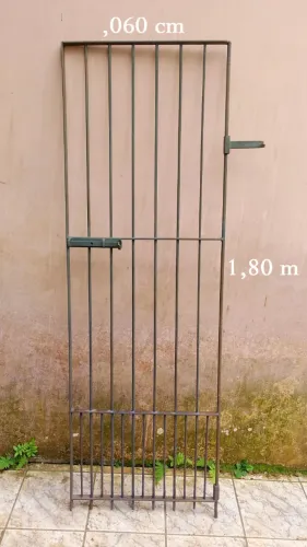 portão de ferro 0,60x1,80m completo com chumbador 991111-4209