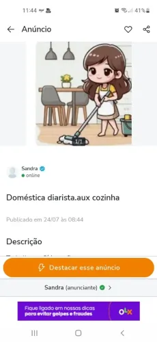 Diarista,doméstica,auxiliar de cozinha