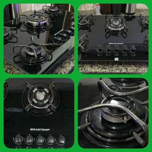 Cooktop 5 Bocas Brastemp com Grades Piatina
