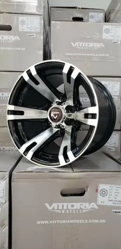 Rodas aro 15 15x10 6x139,7 Fort Weels Tundra Prata Troller Triton Hilux S10