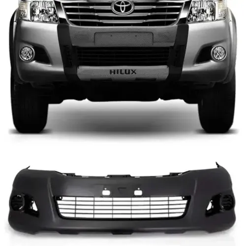 Parachoque Dianteiro Toyota Hilux 2012 à 2015 - Preto Liso - R2A