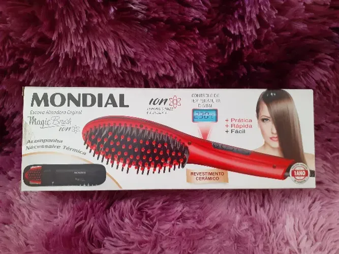 Escova Alisadora Mondial Bivolt Nova