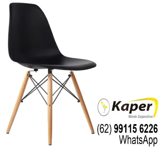 Cadeira Charles Eiffel Eames R-Design base madeira ( nova )