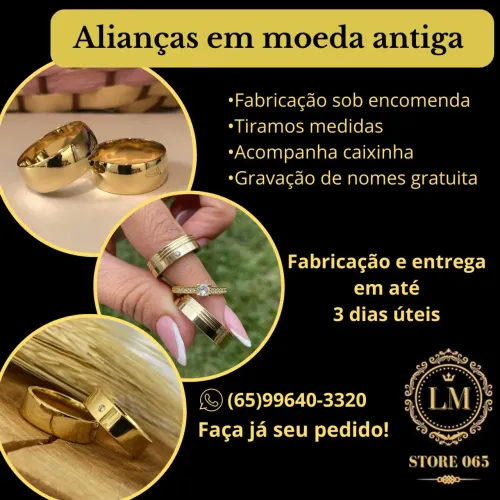 FABRICAÇÃO DE ALIANÇAS EM MOEDA ANTIGA A PARTIR DE R $280