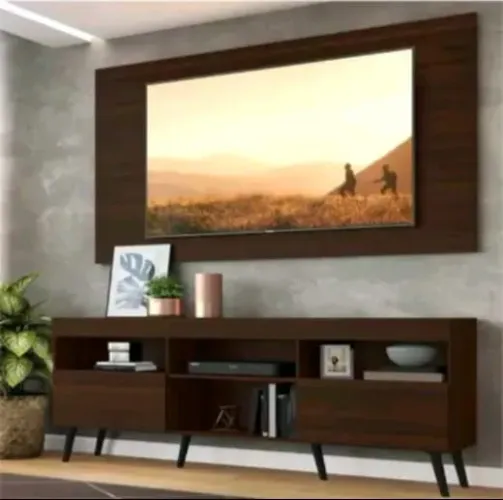 Lindíssimo Rack Com Painel Para Tv Até 60 Polegadas,Com Design Moderno
