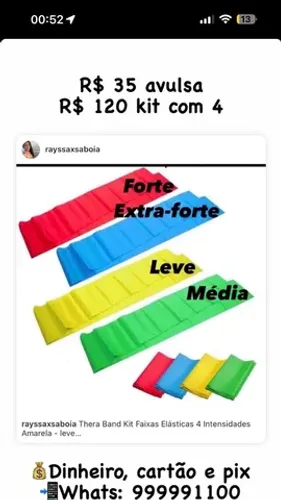 Thera Band Leve, média, forte e extra-forte
