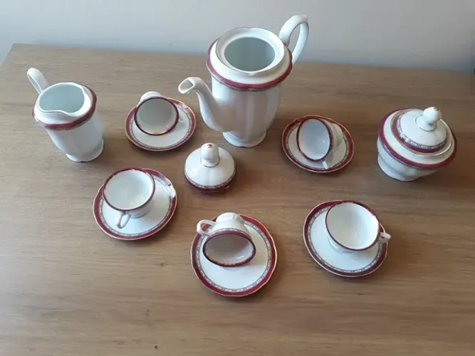 Conj chá,café.Porcelana Schmidt,8 peças