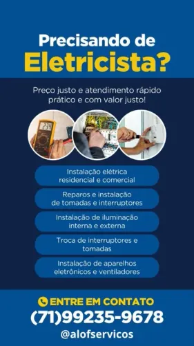 Eletricista e manutenção de sua rede elétrica 