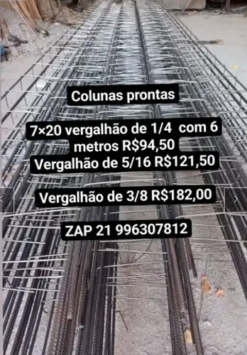 Colunas prontas.