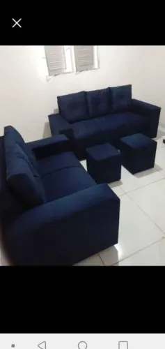 Conjunto de sofás, com puffs grátis