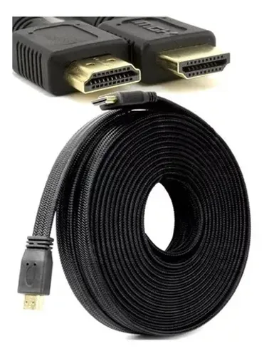 Cabo Hdmi 10 Metros Flat Malha Blindado 3d 