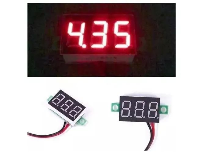 Voltímetro Led Digital Dc 4-30v Bateria Carro Moto   Arduino Automação COD-AM154  