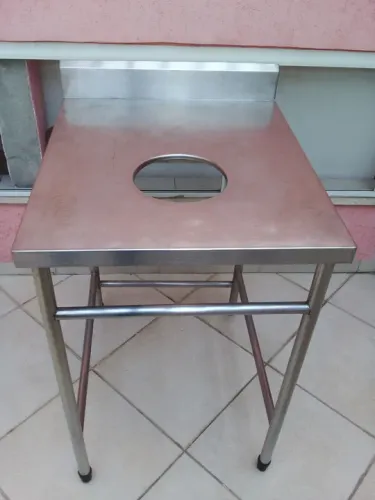 Mesa de inox para máquina de lavar pratos industrial