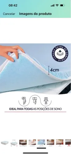 Pillow Top Queen 4cm de Espuma Viscoelástica Gel Sense Macio 158x198cm Nasa - BF Colchões
