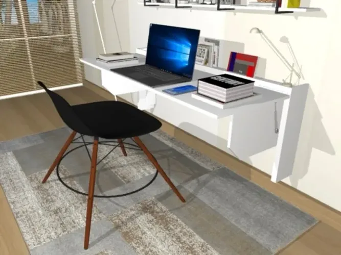 Mesa dobrável Multifuncional. Super Chique.: L90cm x P60cm