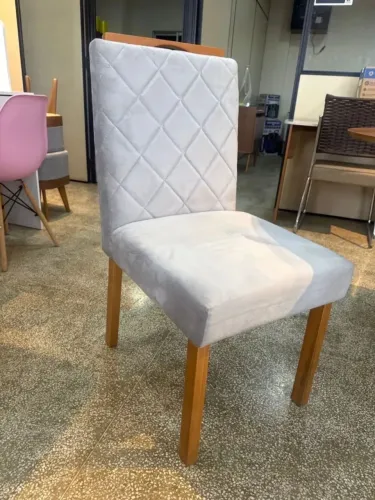 Kit Cadeiras Giulia Estofadas Tecido Veludo Boareto