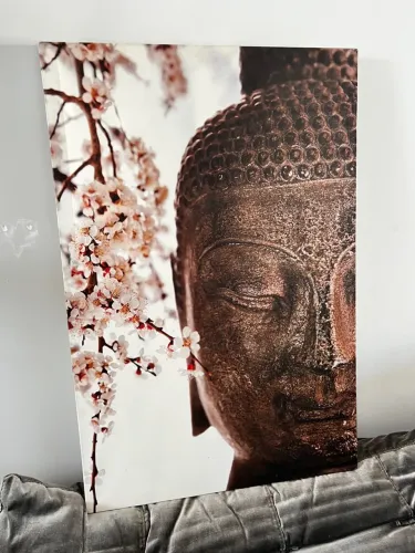 Quadro Buda com Flores de Cerejeira