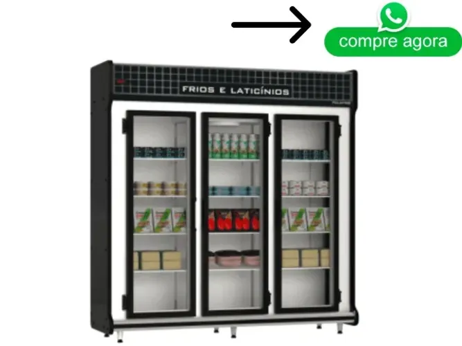 Refrigerador Auto Serviço PoloFrio 2,00m 3 Portas 220v