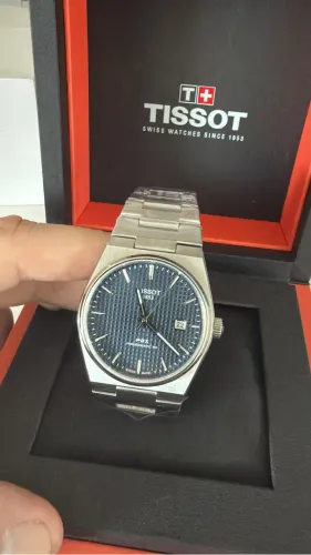 Relógio Masculino PRX Azul Escuro 40mm - Automático - Vidro Cristal Safira + Caixa