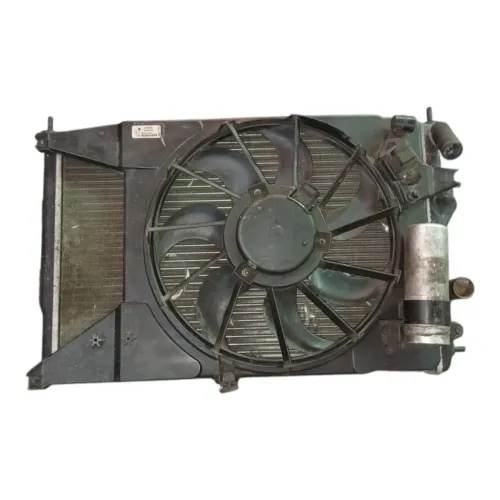 Kit radiador condensador e ventoinha Renault Logan Sandero