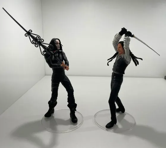 The Crow. Erick Draven E Top Dollar + 2 Bases. Neca. Corvo. Ótimo Estado.