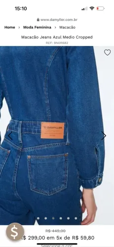 Macacão jeans DAMYLLER 