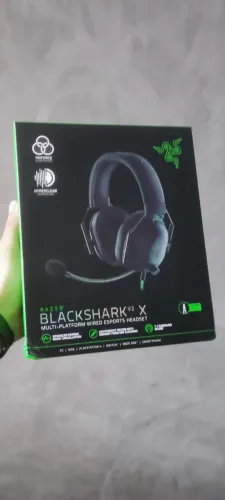 Headset Gamer com fio - RAZER BlackShark V2 X - Preto - Novo